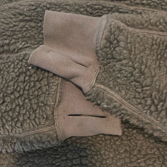 Lululemon Womens Black Scuba Oversized Sherpa Wool Blend 1/2 Zip Hoodie Size M/L - Picture 8 of 11